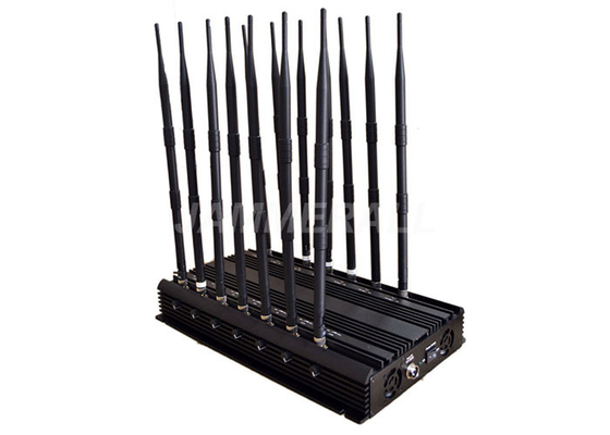 Desktop Multi Functional Mobile Signal Jammer Adjustable With 14 Antennas