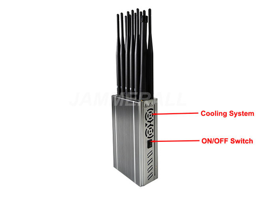 12 Band Portable Wireless Signal Jammer For WiFi / GPS / LOJACK / 3G 4G Jamming