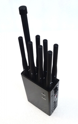 8 Antennas 3G 4G Signal Jammer Portable 4W Block GPS Cell Phone Signals Durable