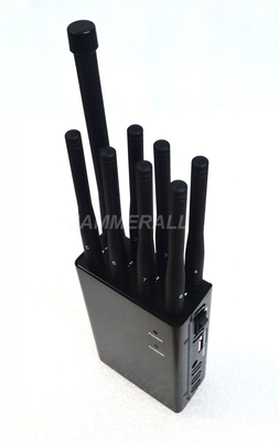 8 Antennas 3G 4G Signal Jammer Handheld Lojack WiFi GPS Signal Blocker Device