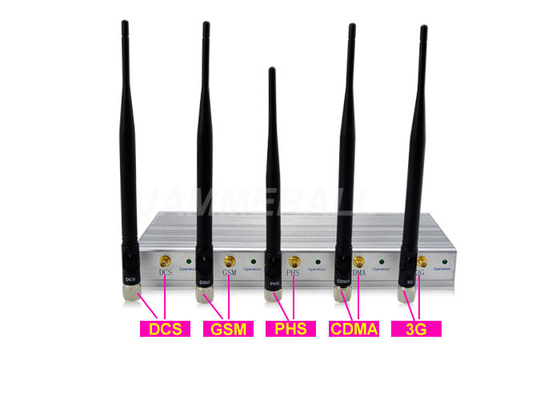 5 Antennas Mobile Phone Blocker For Jamming 3G / GSM / CDMA / DCS Signals