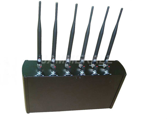 6 Antennas GPS Signal Blocker Adjustable High Power Cell Phone And WiFi Jammer