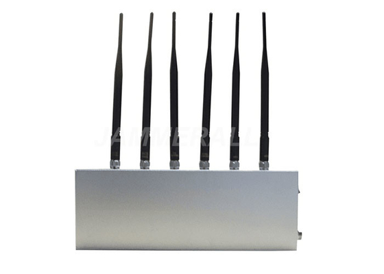 6 Antennas Cell Phone Signal Inhibitor , Powerful 3G / WiFi Signal Jammer
