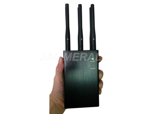 6 Antennas Portable Cell Phone Jammer , Bluetooth WiFi GPSL1 Reception Blocker