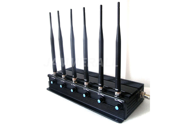 Adjustable 3G 4G Cell Phone Signal Jammer / GPS Jammer With Remote Control