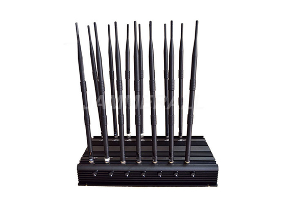 Desktop Multi Functional Mobile Signal Jammer Adjustable With 14 Antennas