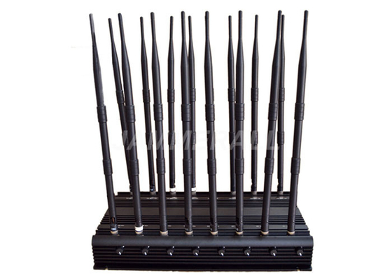 16 Antennas UHF VHF Jammer , All - In - One Cell Phone Signal Blocker