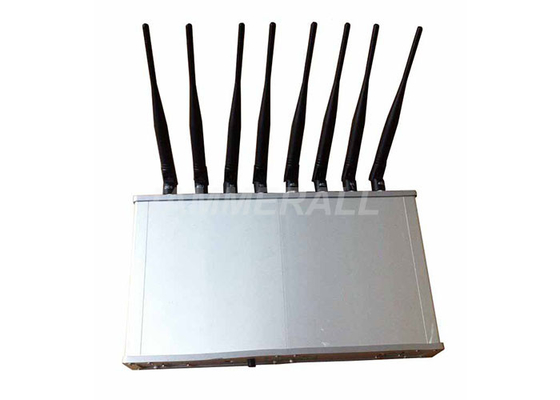 8 Antennas High Power Signal Jammer , 3G 4G WiFi Signal Jamming Device