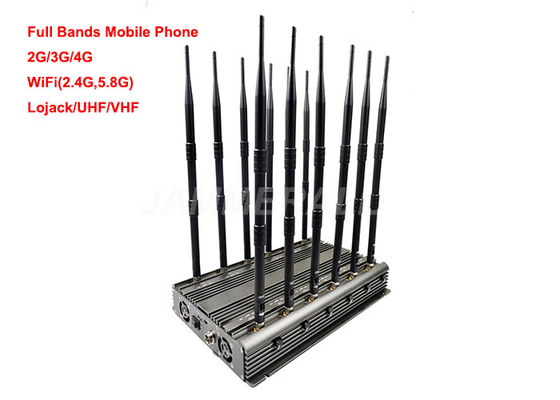Adjustable 3G 4G Signal Jammer For WiFi LOJACK UHF VHF With Remote Control