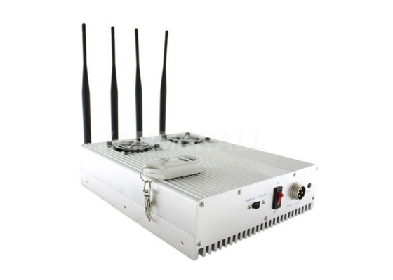 4 Bands Desktop 3G Cell Phone Signal Jammer AC Power Adaptors With Good Cooling System