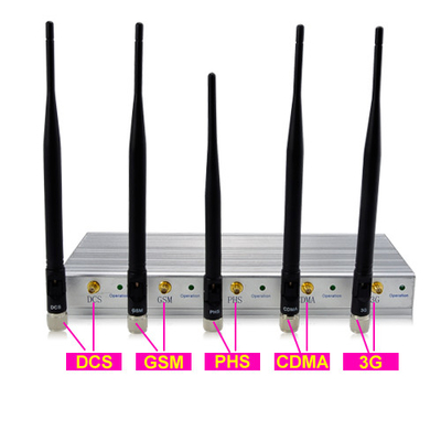 Remote Controlled Cell Phone Reception Blocker 5 Bands CDMA GSM DCS PCS 3G 10 Watts