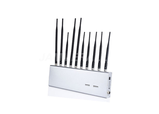 Mobile Phone UHF VHF Jammer WiFi GPS Blocker 10 Bands Wider Range For Home Office