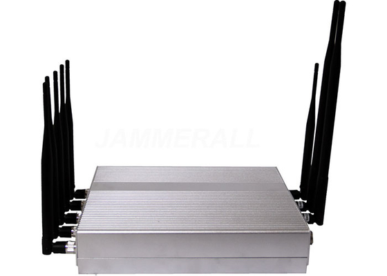 Mutifunctional UHF VHF Jammer Cellphone GPS WiFi Blocker Desktop 8 Antennas